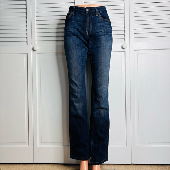 7 FOR ALL MANKIND Kimmie Bootcut In Rinsed Indigo Size 29 - Picture 1 of 9